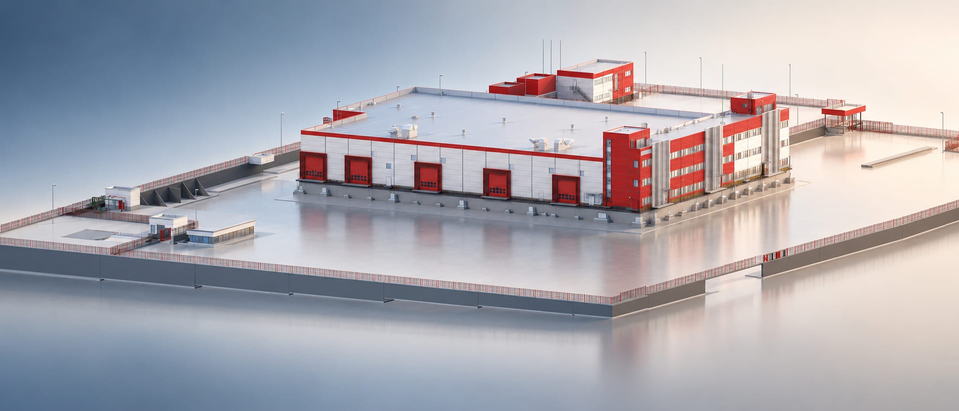 Construction Equipment Rental Service Centre: Design for Maintenance, Washing, Repair, and Fleet Operations — project by TEBIN