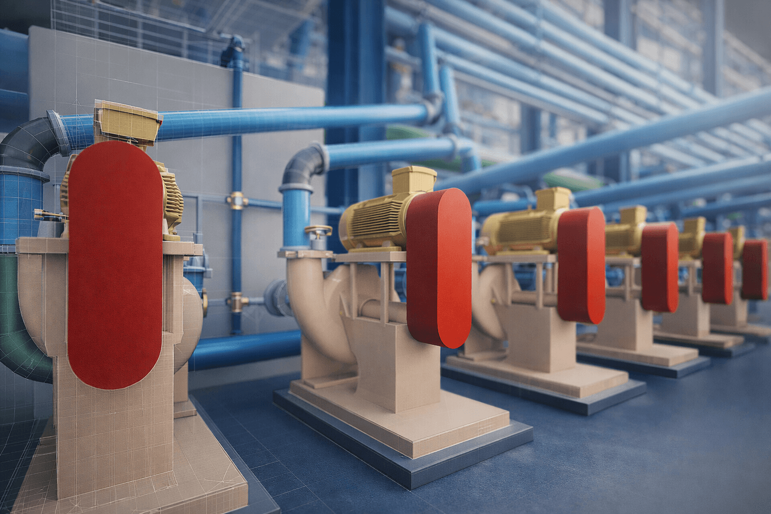 Mining Facility BIM Coordination Across 44 Buildings — project by TEBIN